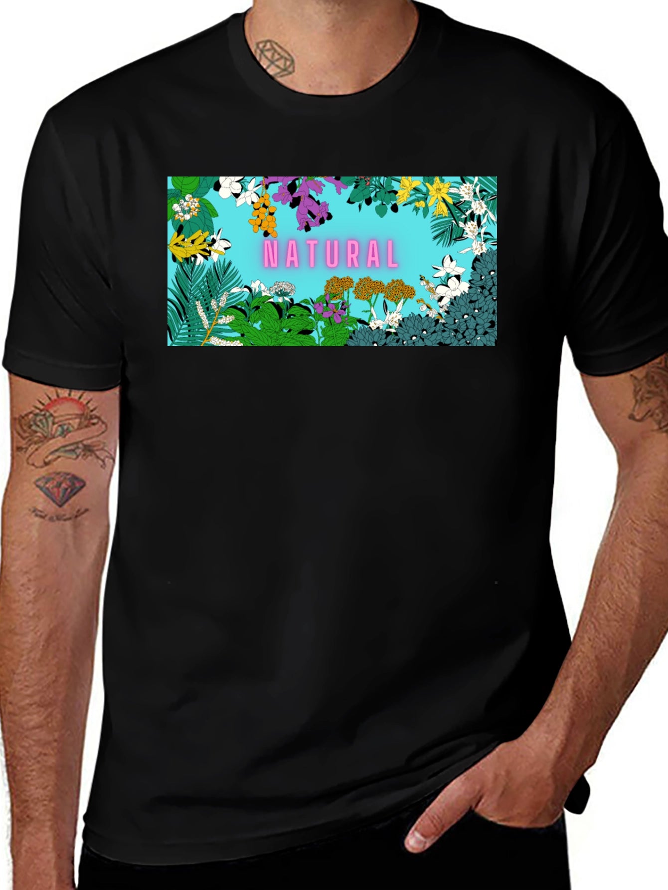 Nature Frame Graphic Tee - Trendy Casual Wear