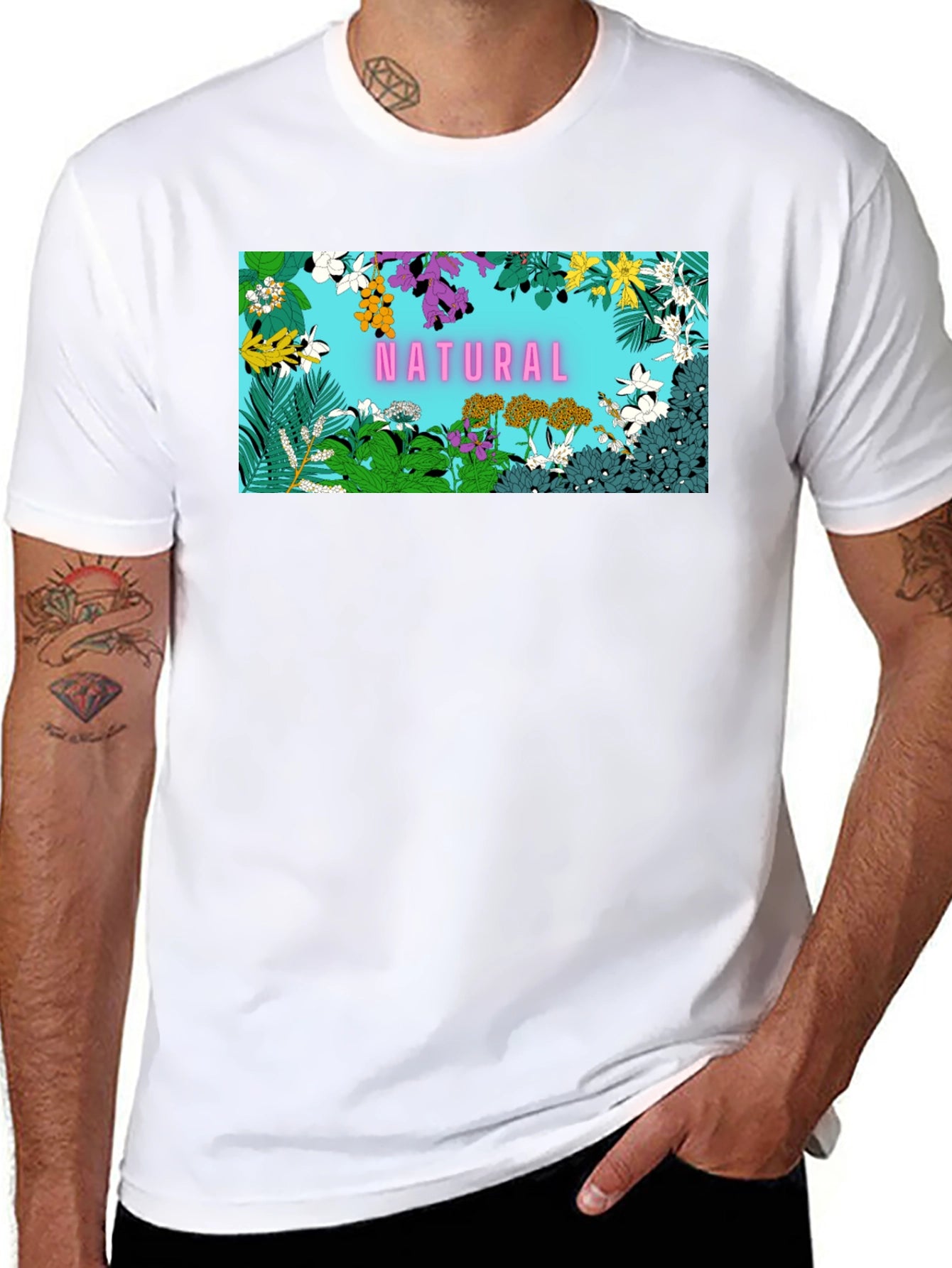 Nature Frame Graphic Tee - Trendy Casual Wear