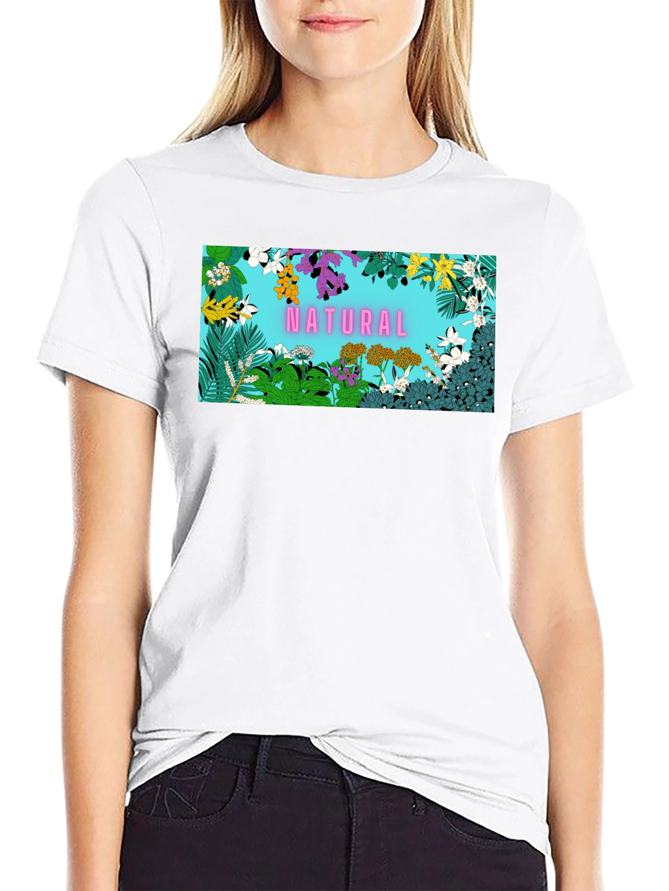 Nature Frame Graphic Tee - Trendy Casual Wear