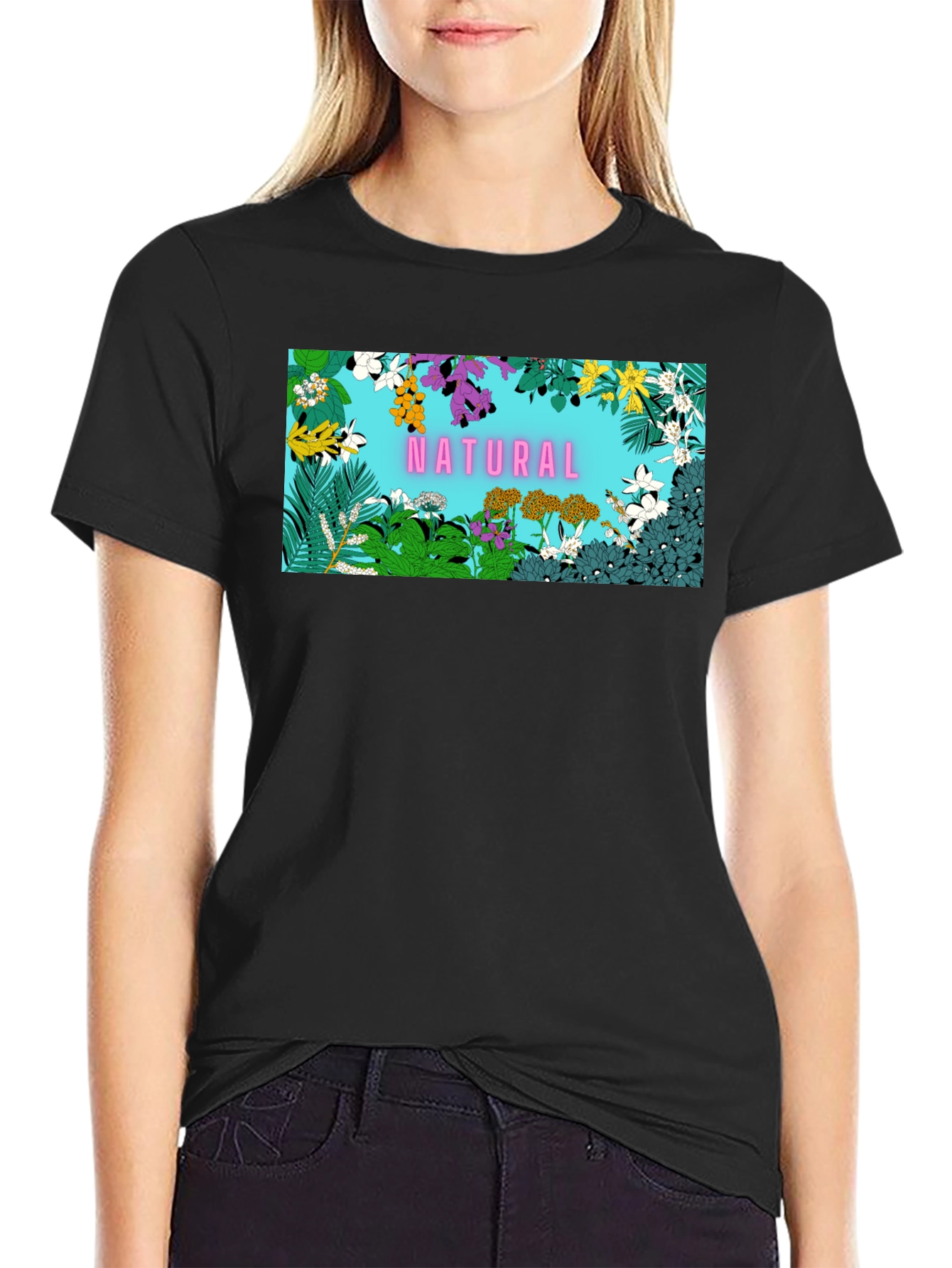 Nature Frame Graphic Tee - Trendy Casual Wear