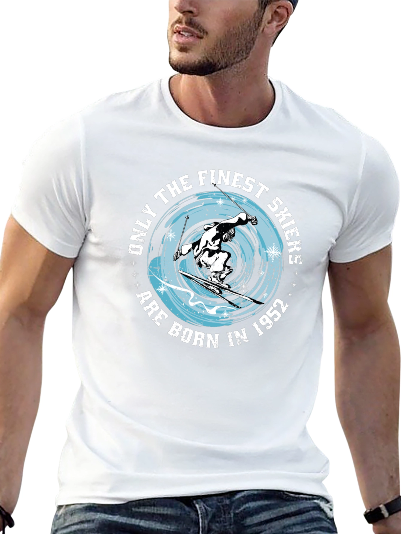 Finest Skiers Born in 1952 Black T-Shirt