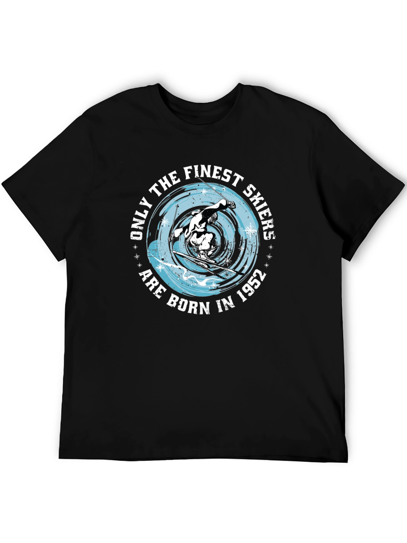 Finest Skiers Born in 1952 Black T-Shirt