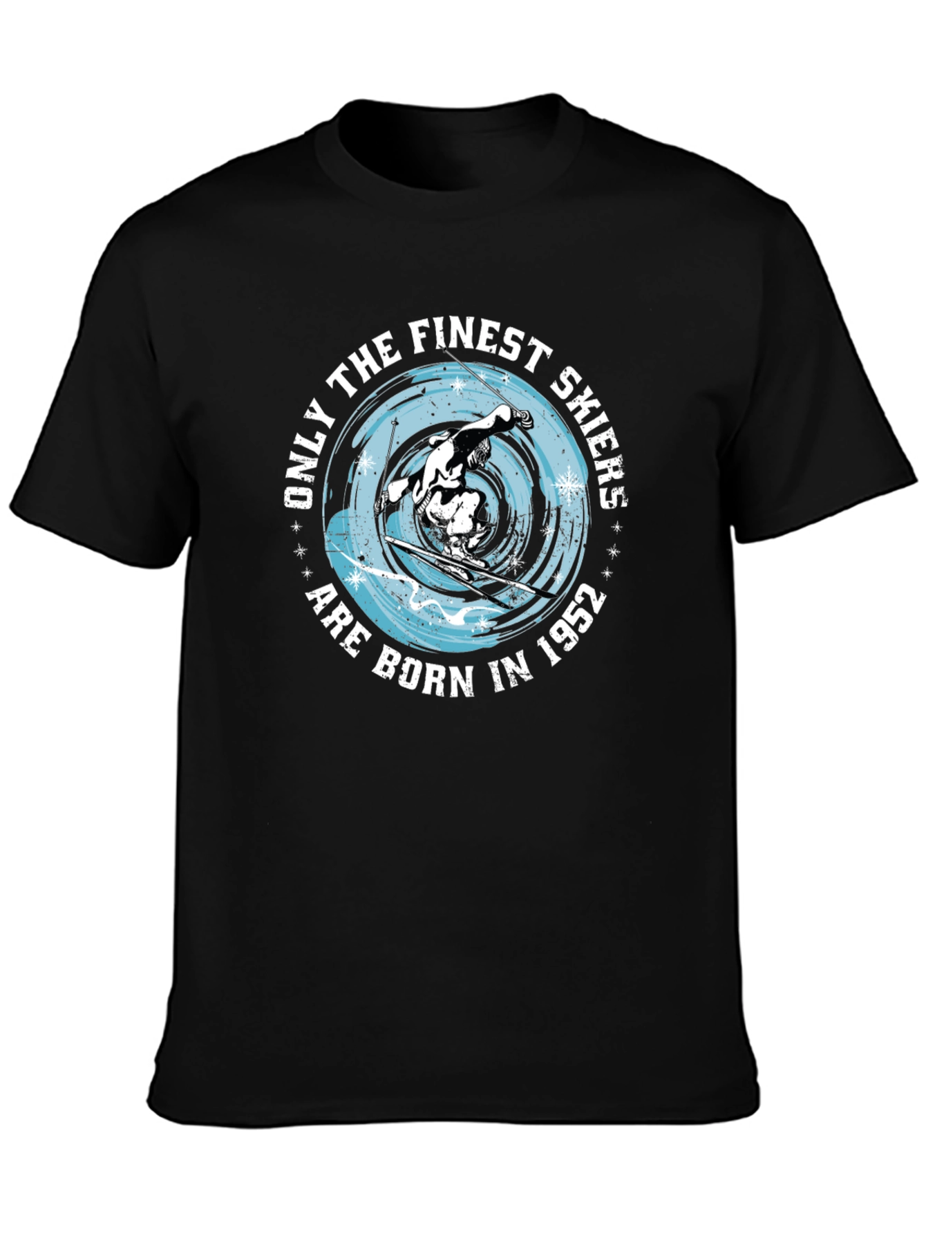 Finest Skiers Born in 1952 Black T-Shirt