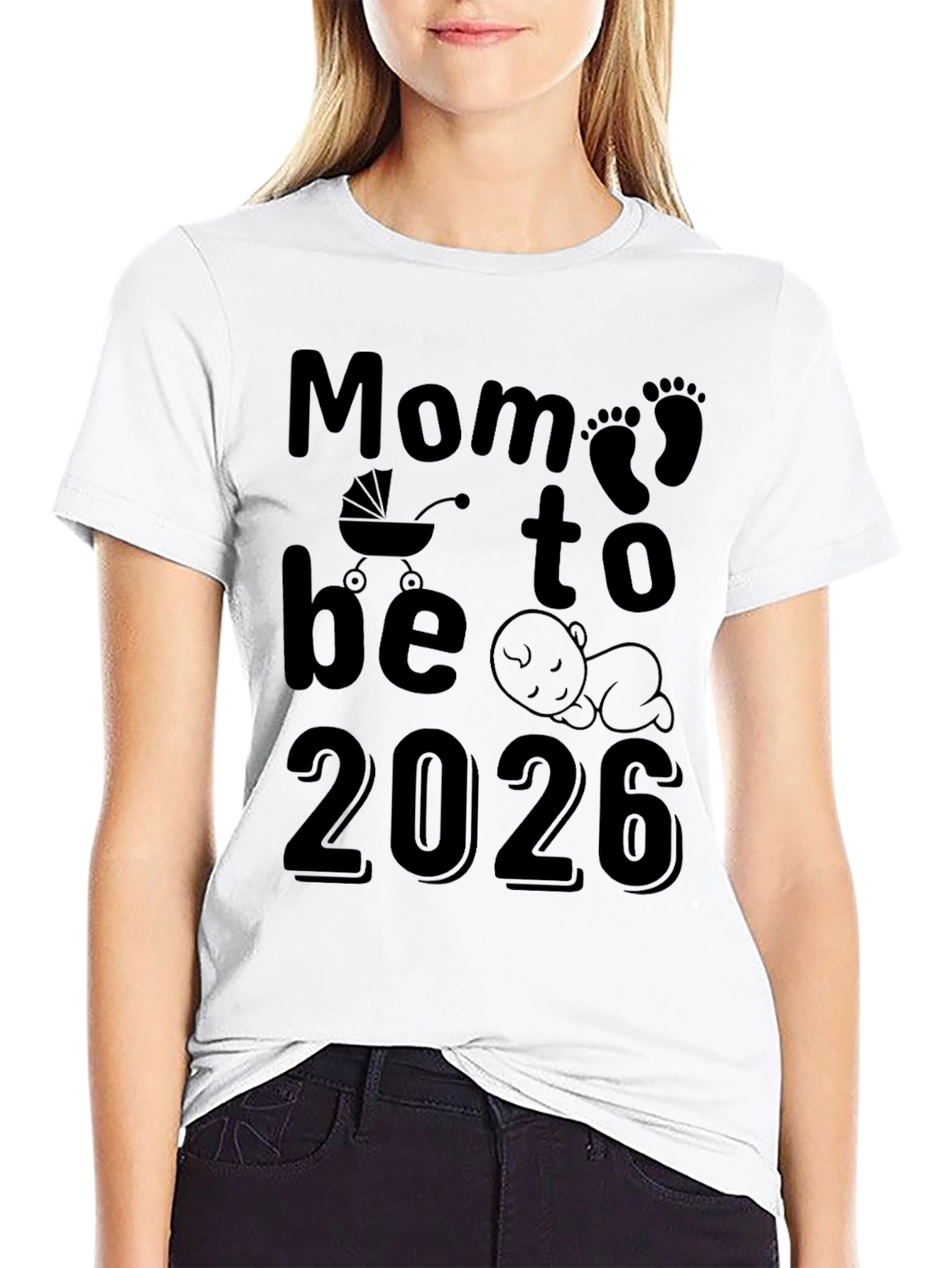 Mom to Be 2026 T-Shirt - Baby Announcement Tee