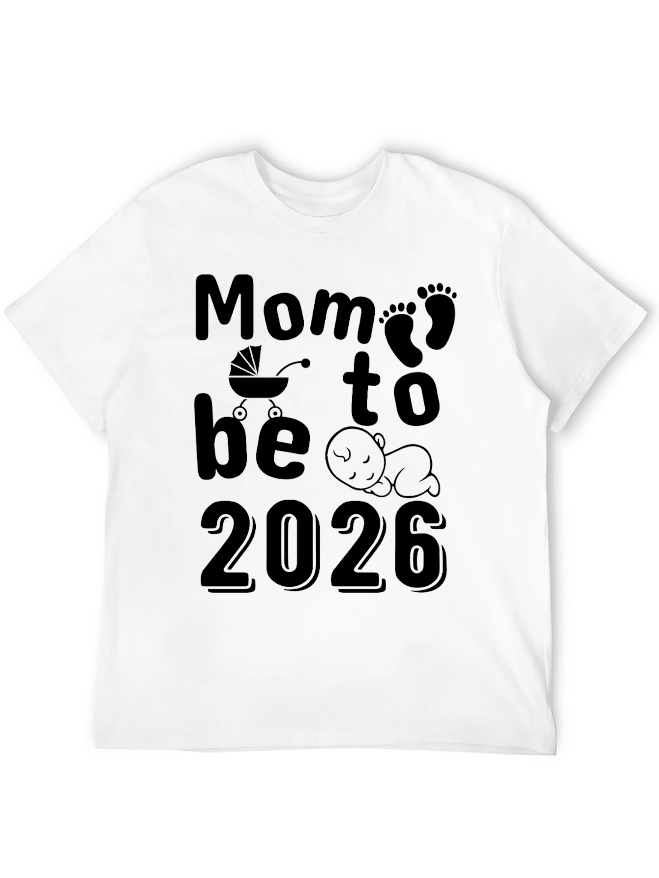 Mom to Be 2026 T-Shirt - Baby Announcement Tee