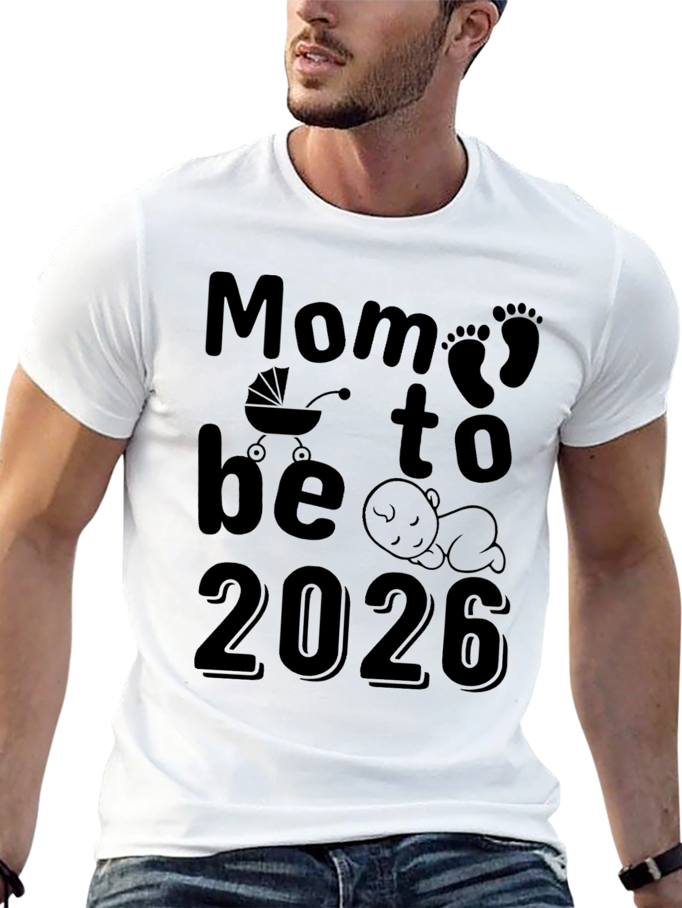 Mom to Be 2026 T-Shirt - Baby Announcement Tee