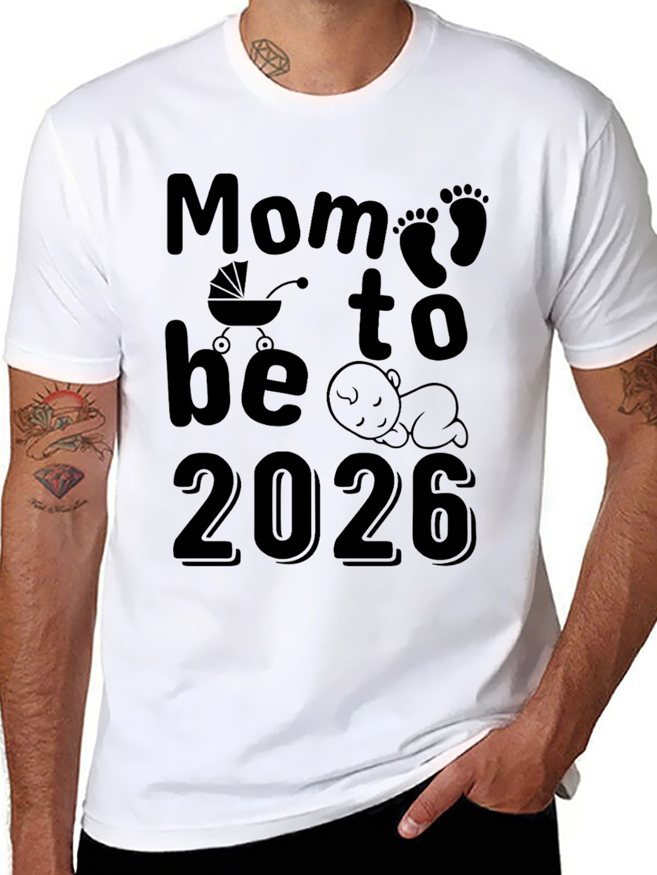 Mom to Be 2026 T-Shirt - Baby Announcement Tee