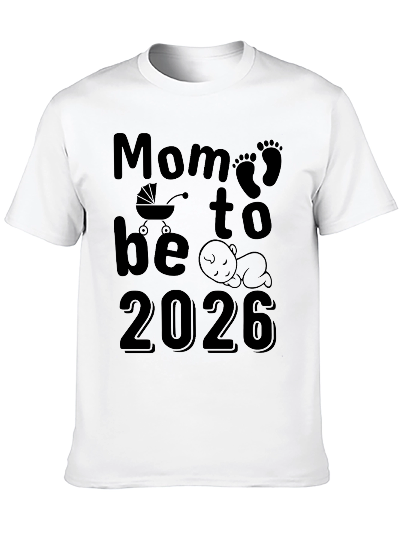 Mom to Be 2026 T-Shirt - Baby Announcement Tee