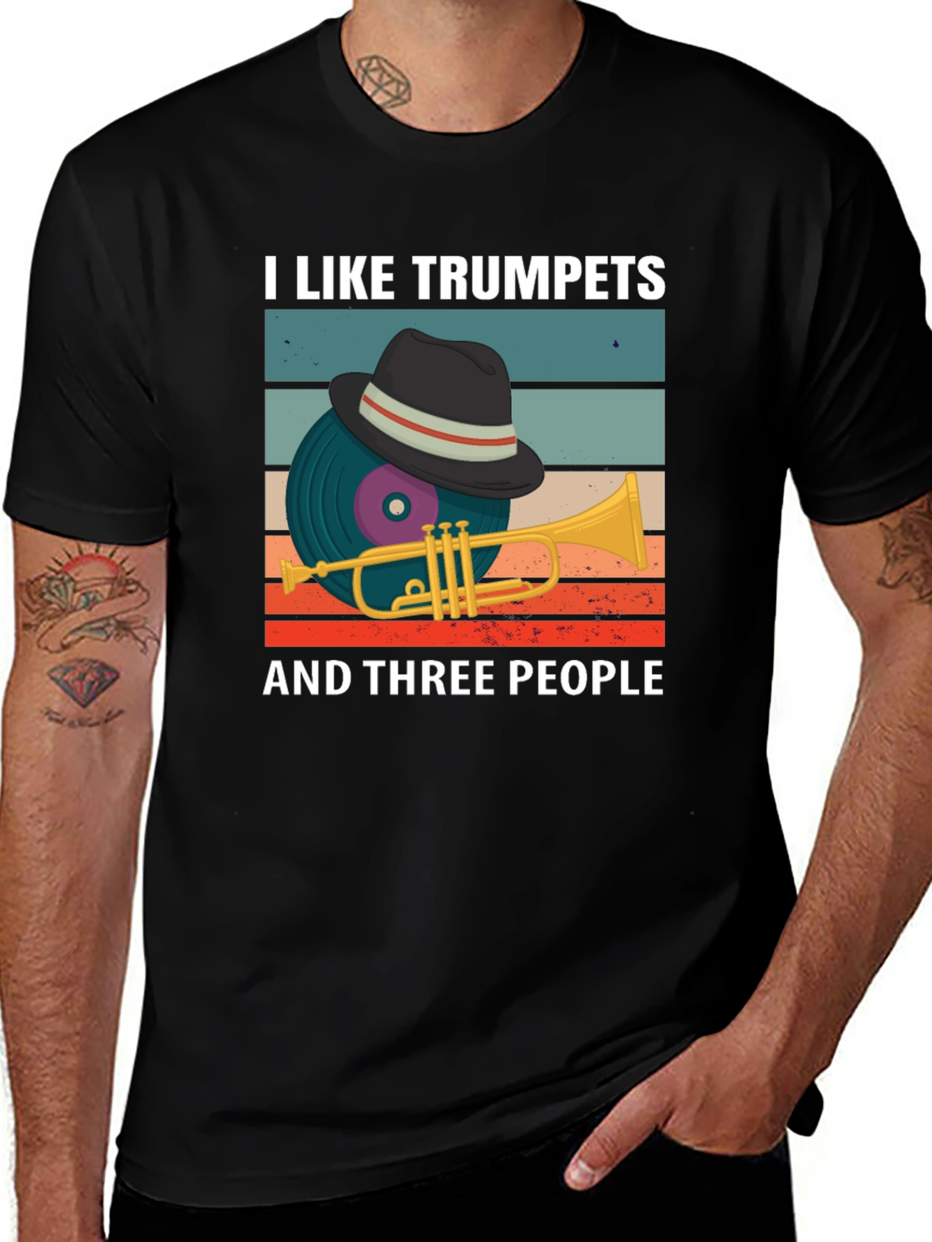 I Like Trumpets and Three People T-Shirt