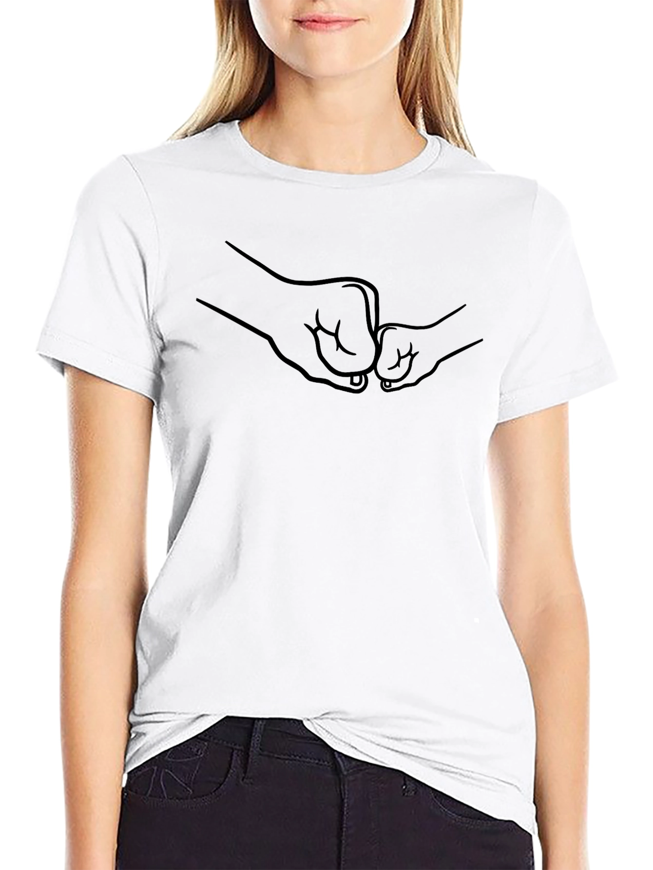 Dad and Child Fist Bump Graphic Tee