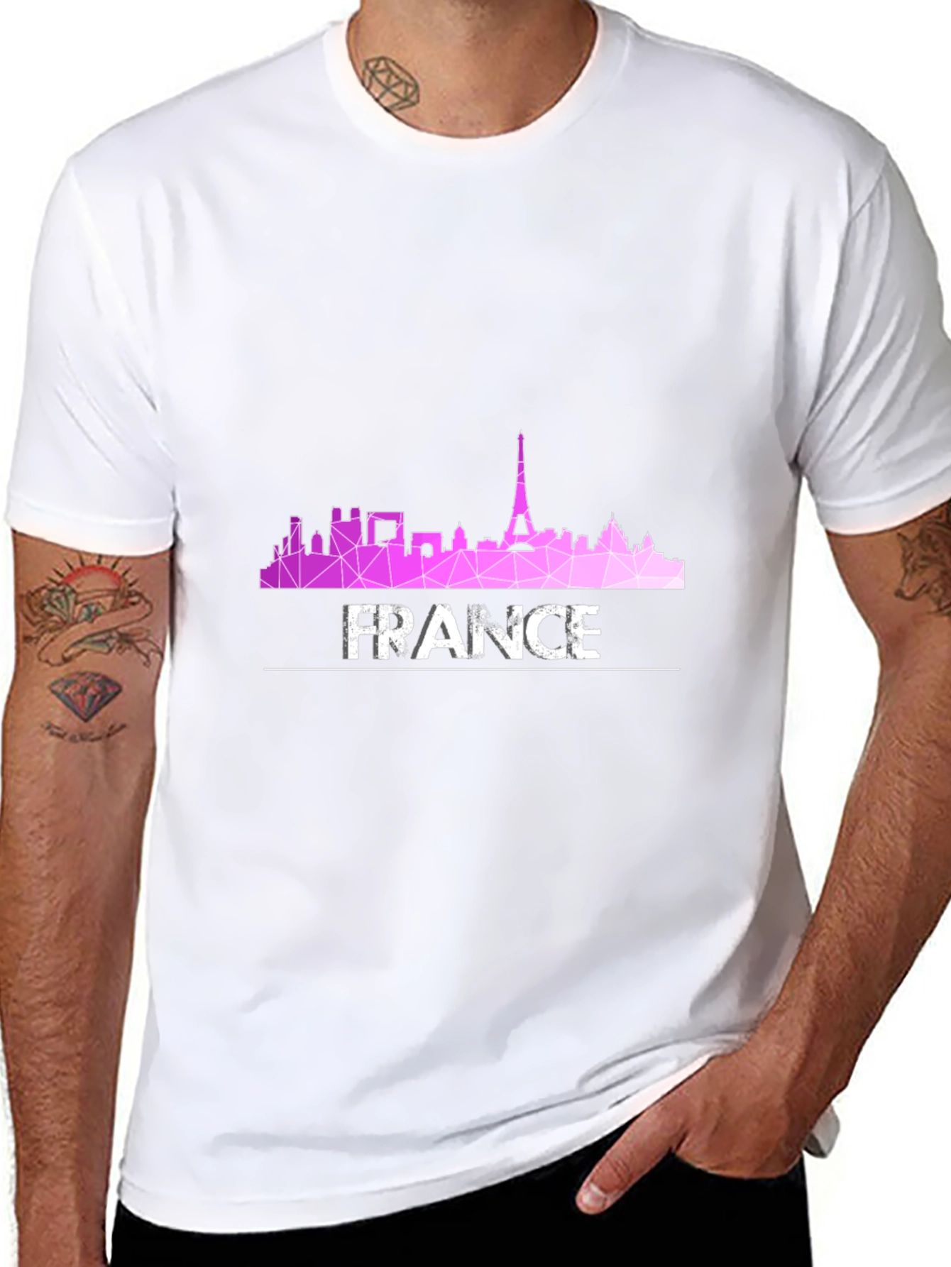 France Skyline T-Shirt: Eiffel Tower Paris Souvenir Tee