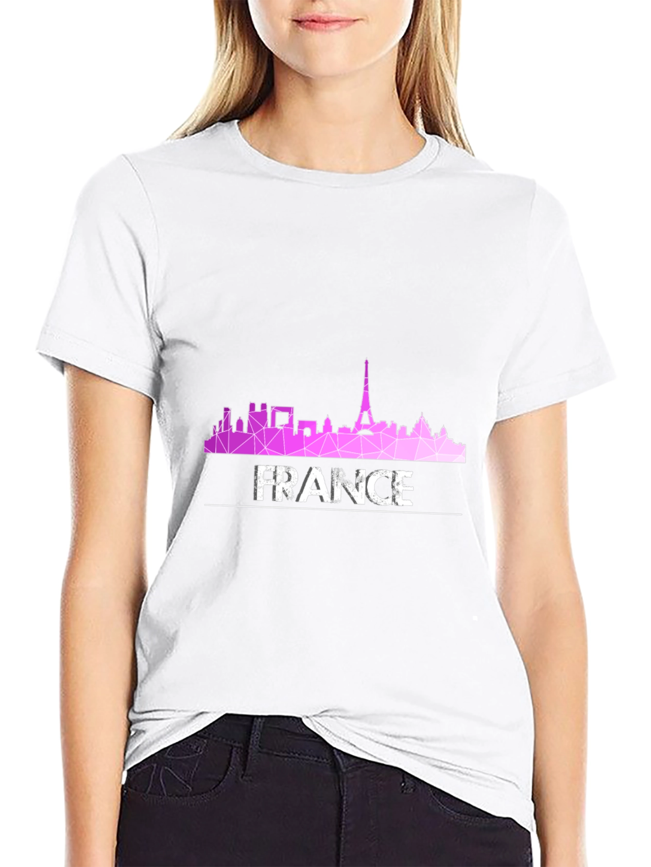 France Skyline T-Shirt: Eiffel Tower Paris Souvenir Tee