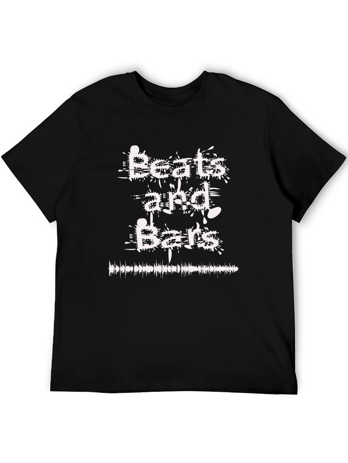 Beats and Bars Graphic T-Shirt - Black
