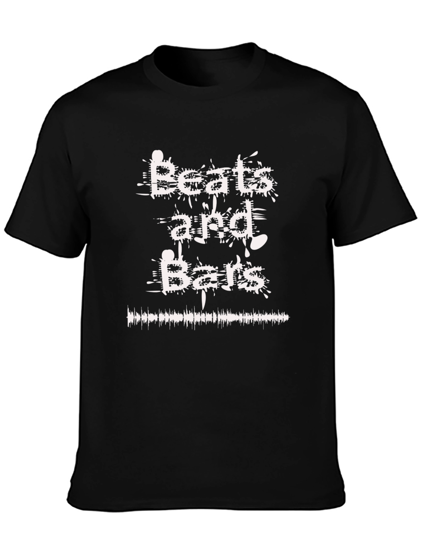 Beats and Bars Graphic T-Shirt - Black