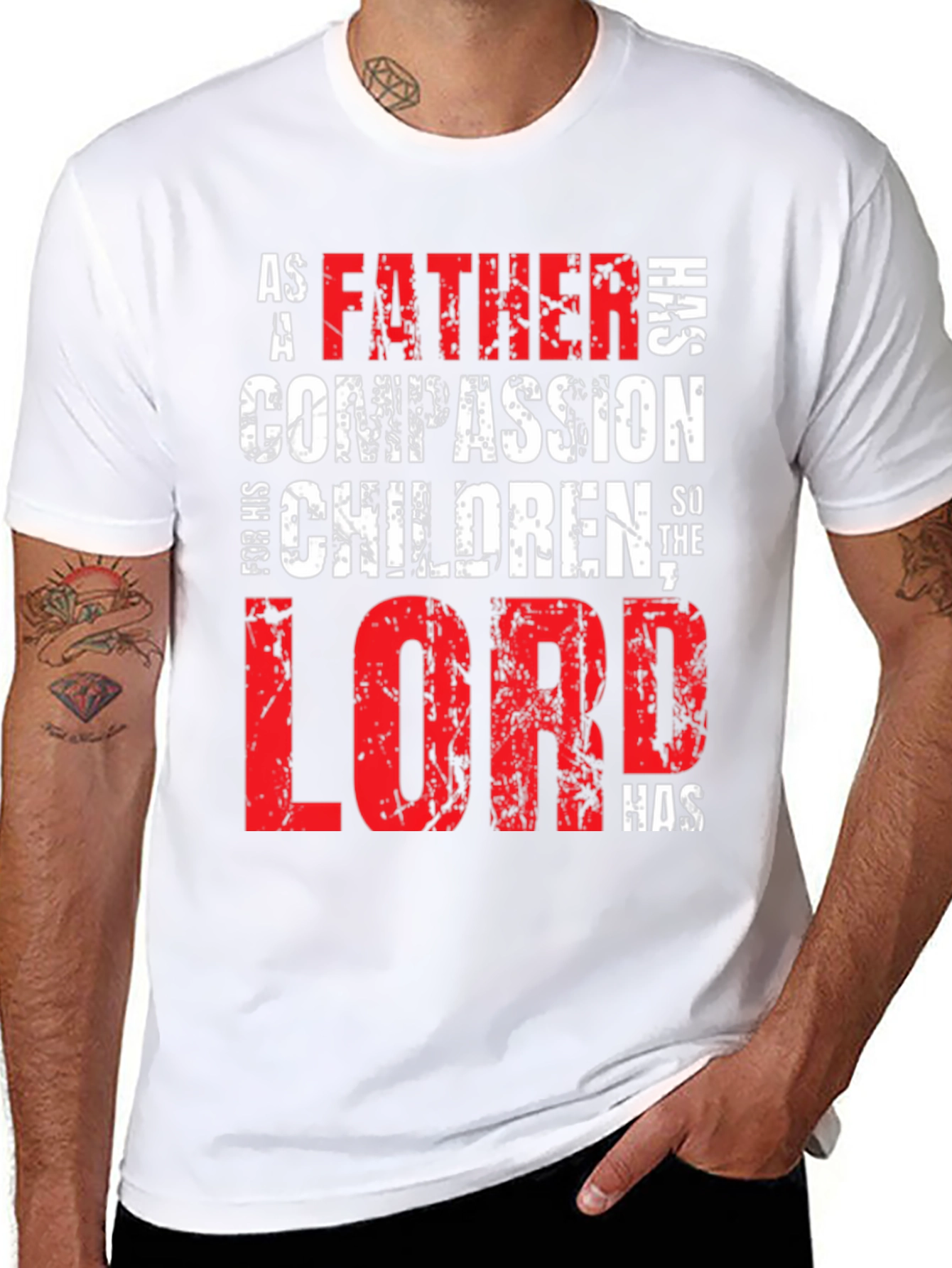 Father Lord Has Compassion Black T-Shirt