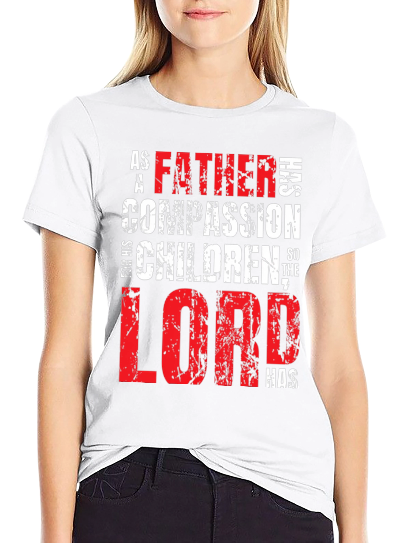 Father Lord Has Compassion Black T-Shirt