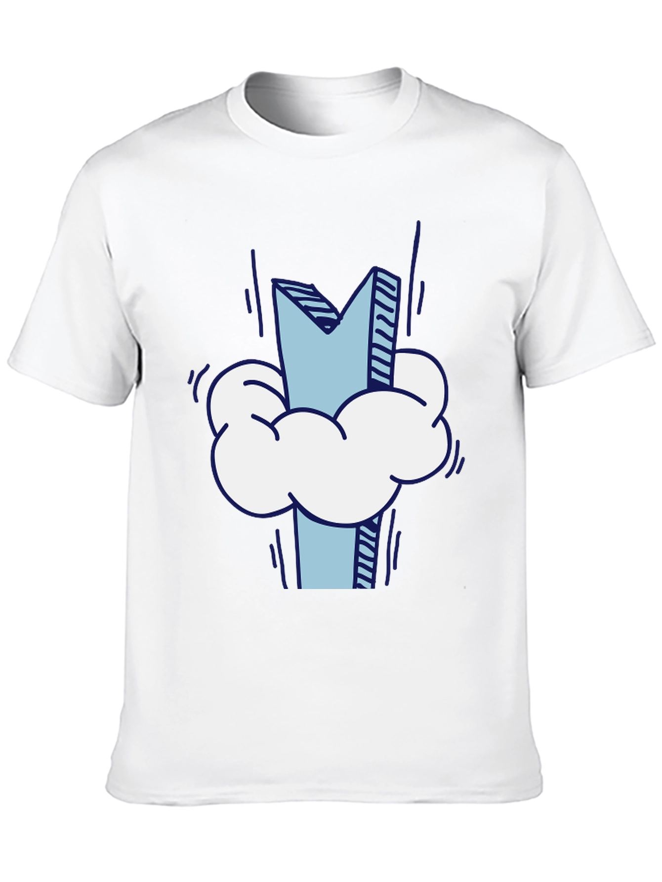Cloud Letter Tee - Stylish Graphic Print T-Shirt