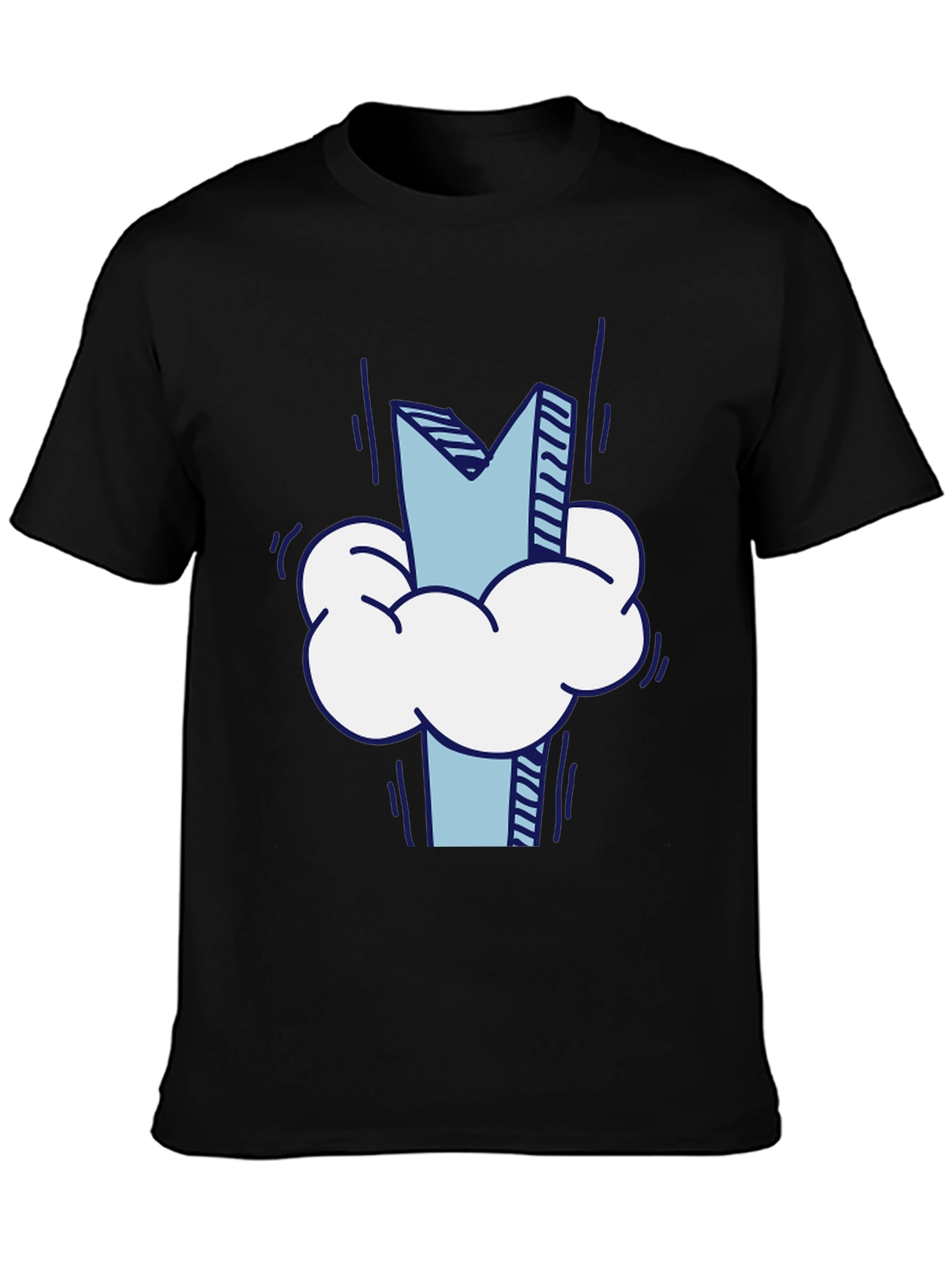 Cloud Letter Tee - Stylish Graphic Print T-Shirt