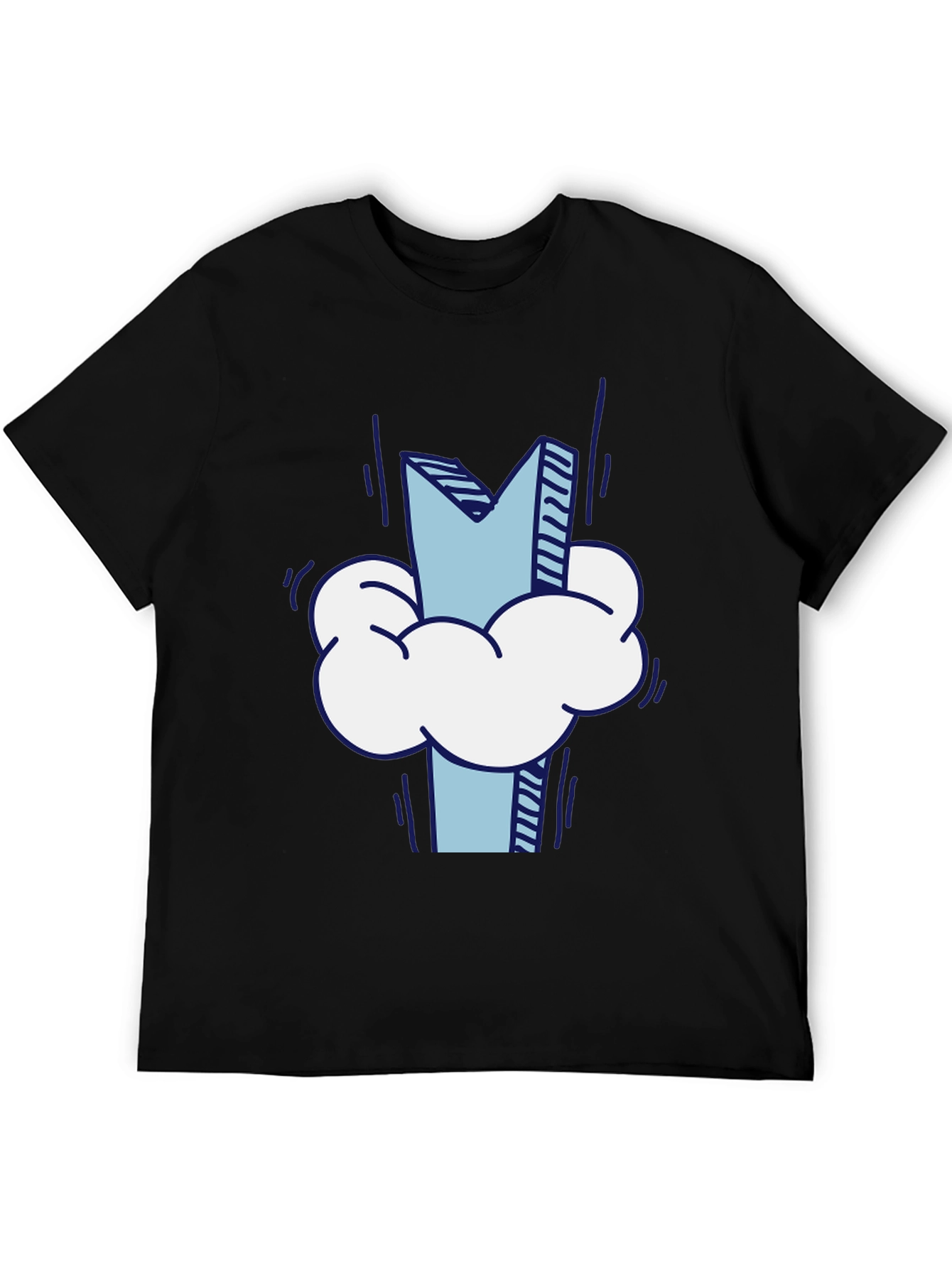 Cloud Letter Tee - Stylish Graphic Print T-Shirt