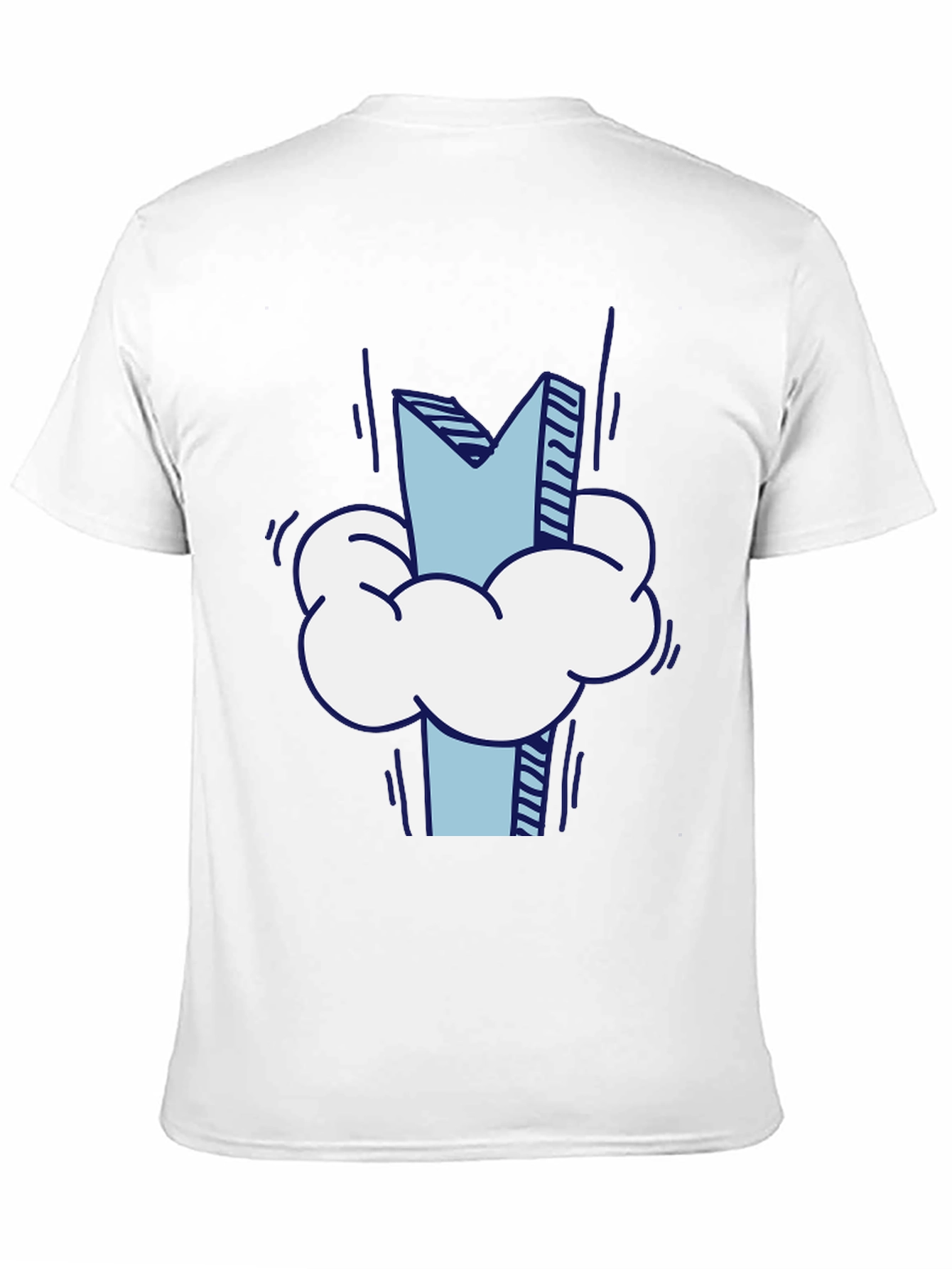 Cloud Letter Tee - Stylish Graphic Print T-Shirt