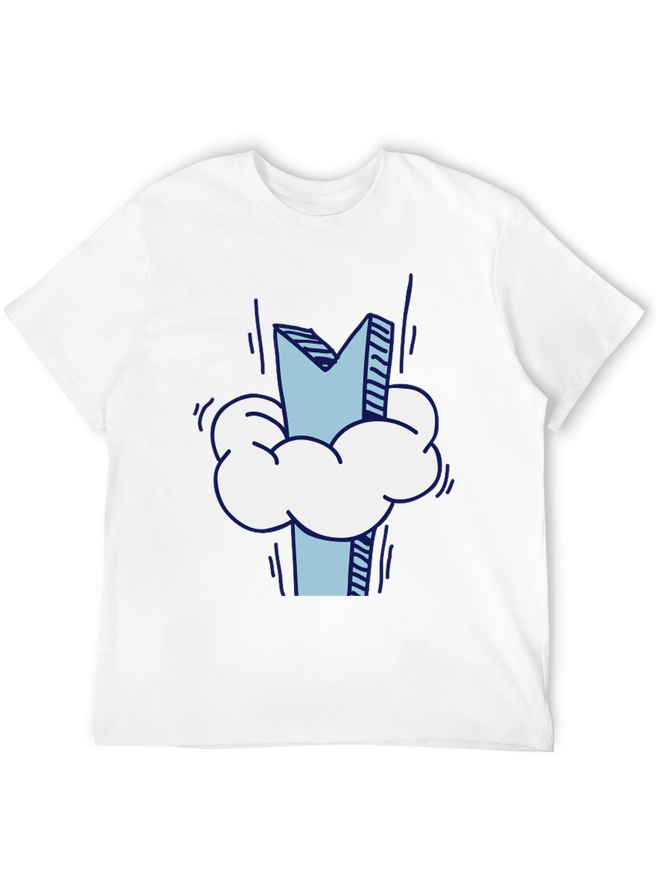 Cloud Letter Tee - Stylish Graphic Print T-Shirt