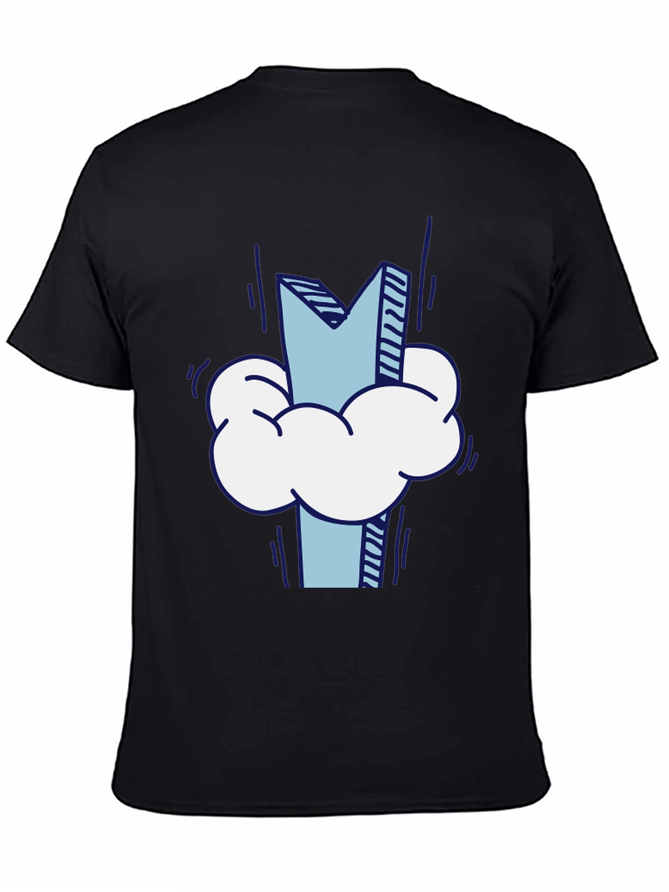 Cloud Letter Tee - Stylish Graphic Print T-Shirt