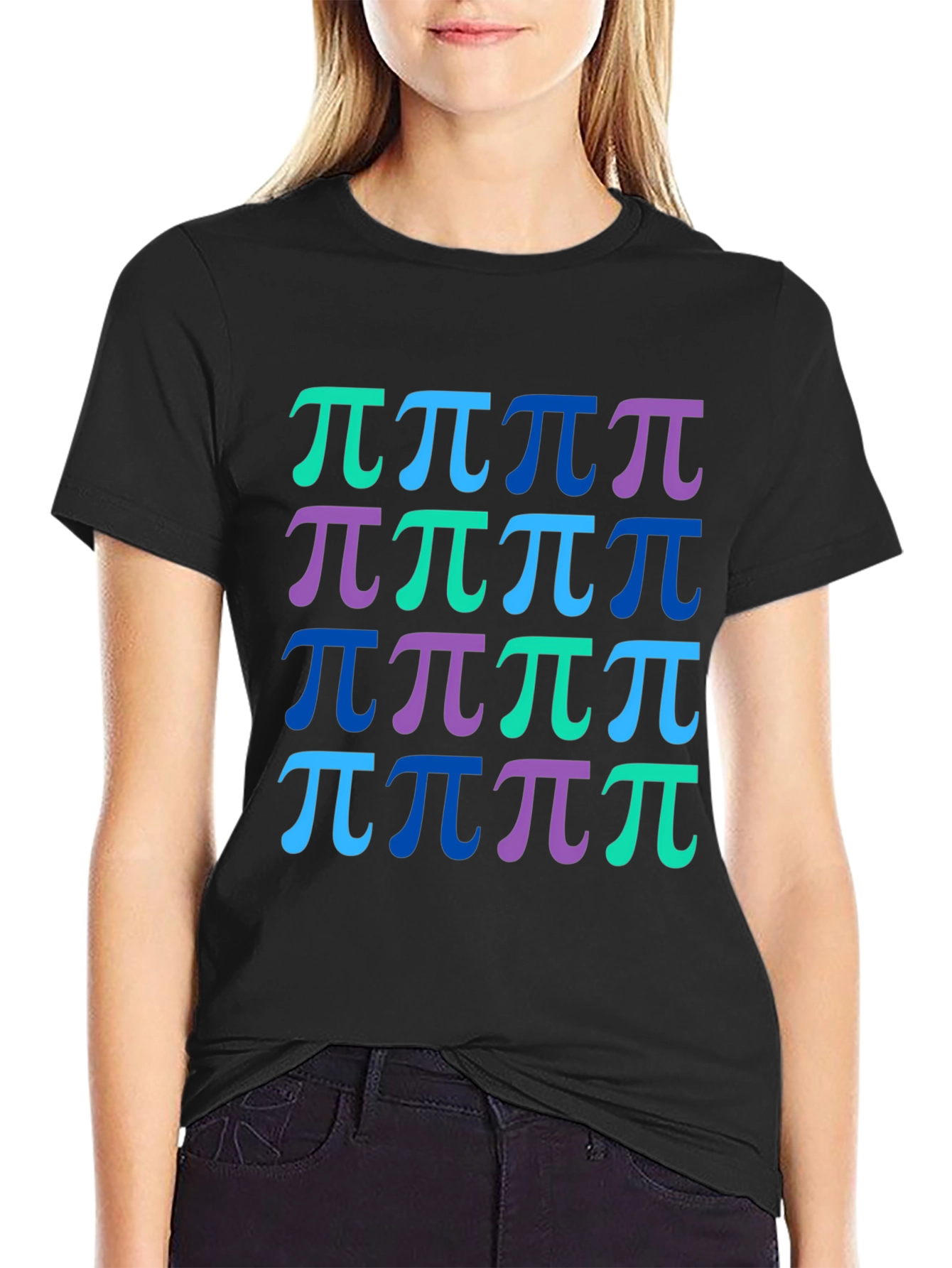 Pi Symbol Pattern Graphic Tee