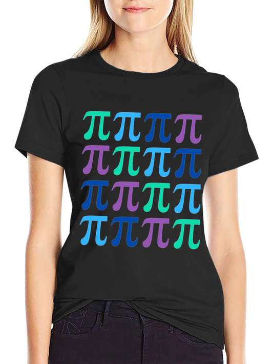 Pi Symbol Pattern Graphic Tee