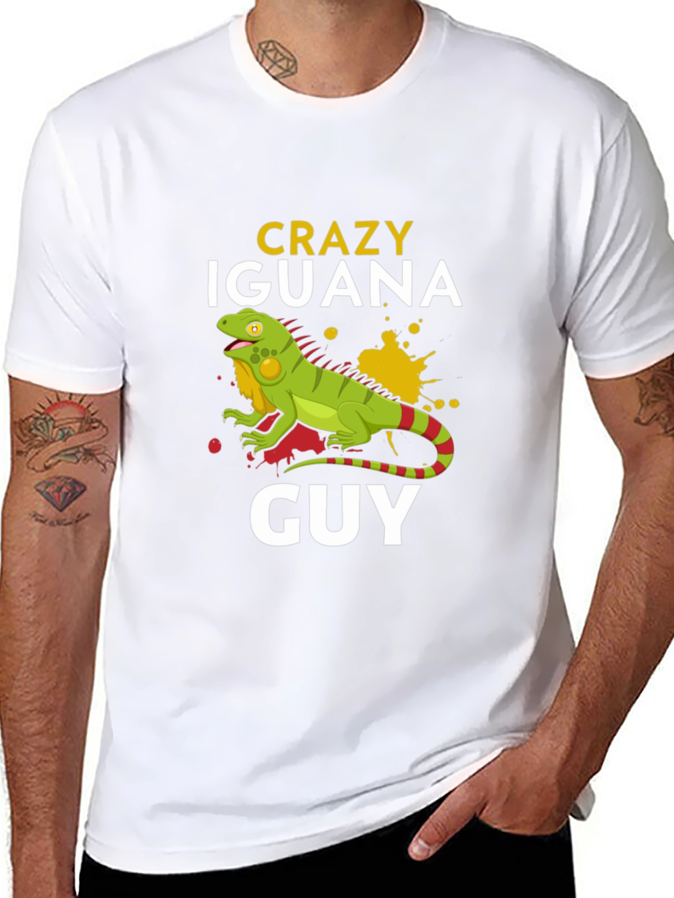 Crazy Iguana Guy Graphic Tee