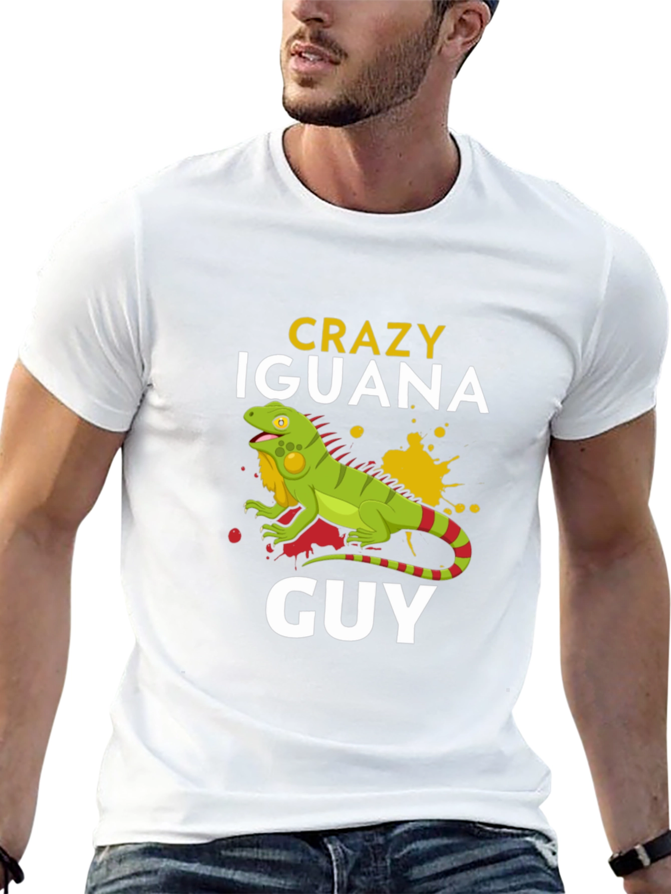 Crazy Iguana Guy Graphic Tee