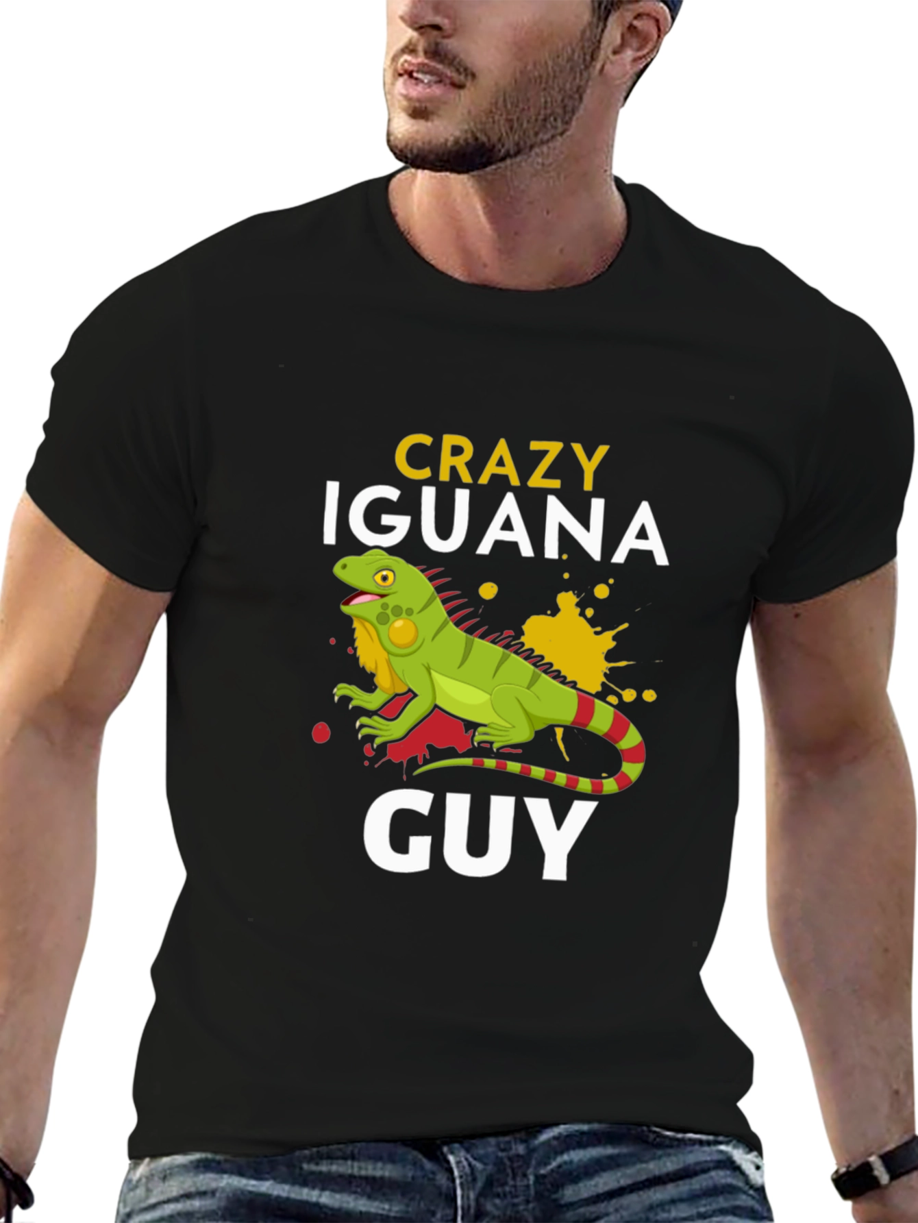 Crazy Iguana Guy Graphic Tee