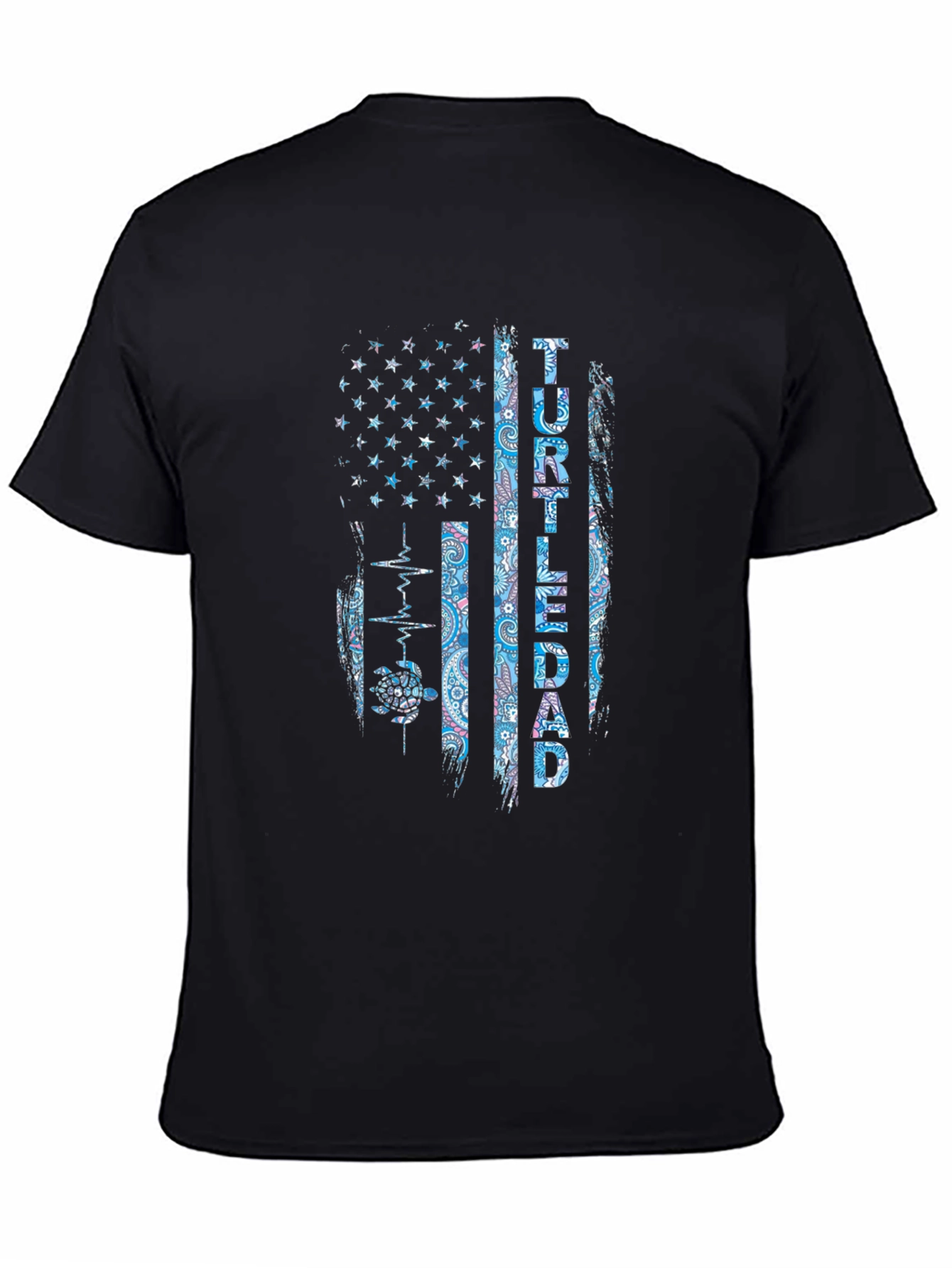 Turtle Dad American Flag T-Shirt