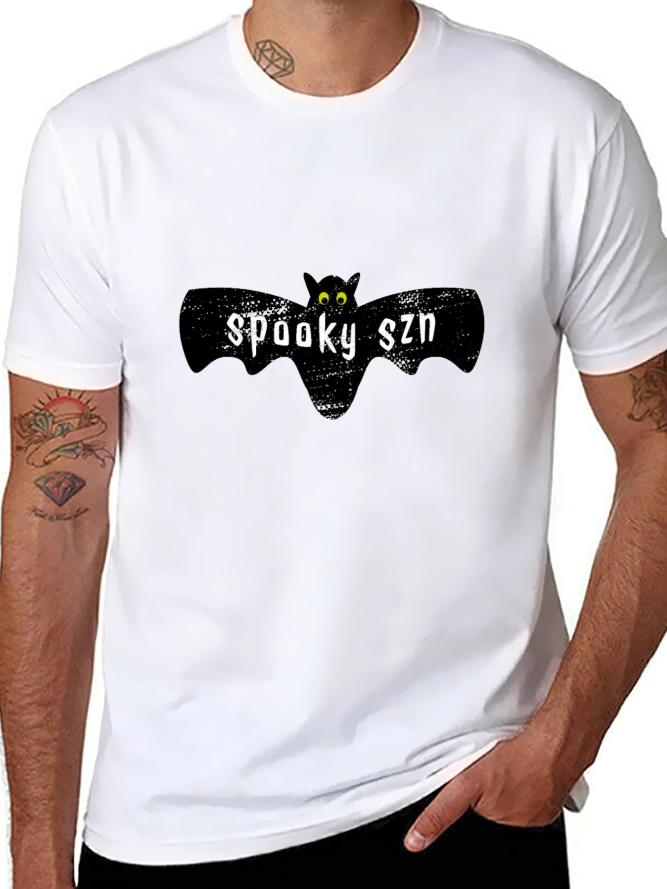 Spooky Szn Bat Graphic Tee - Halloween Style