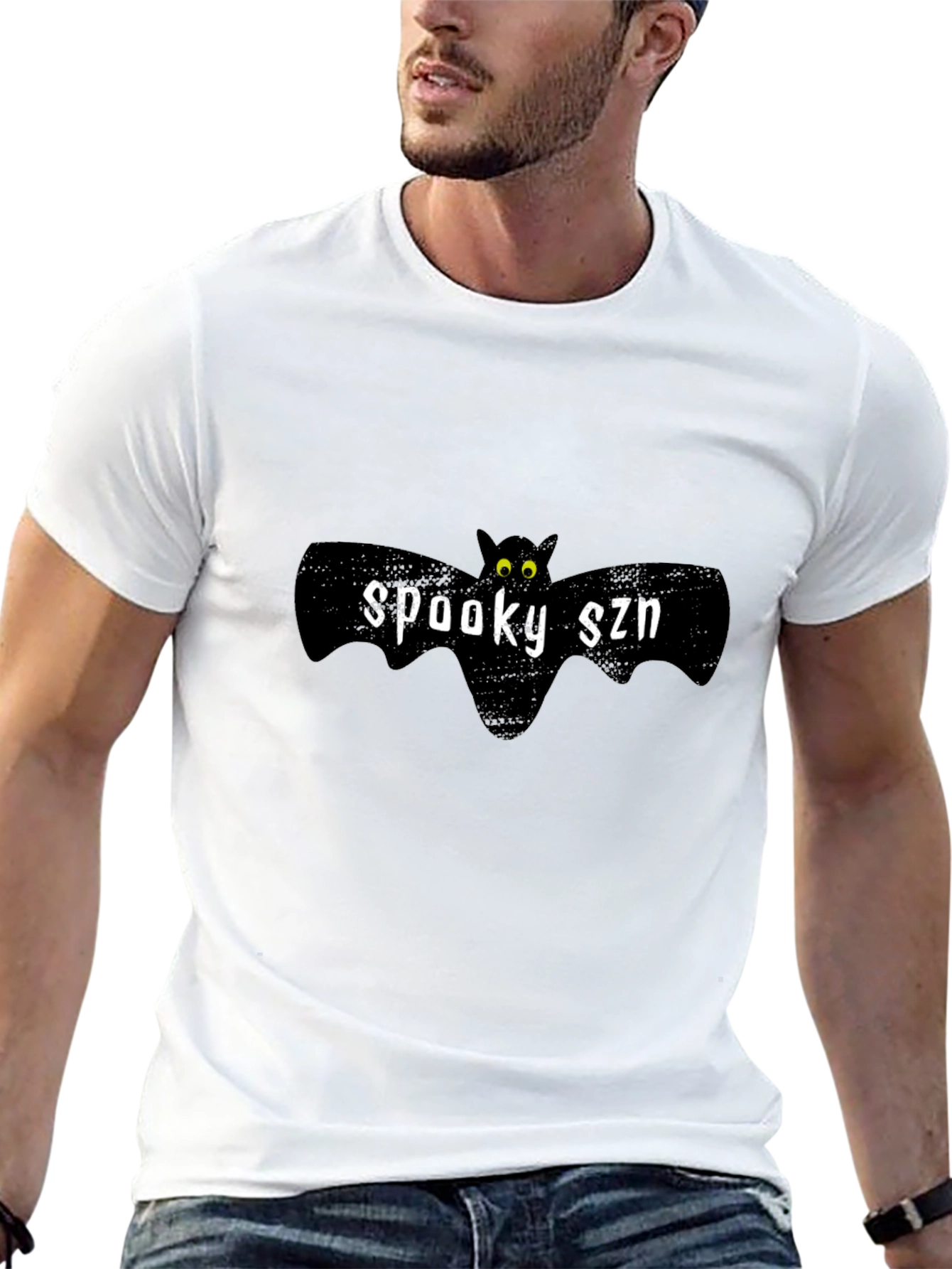 Spooky Szn Bat Graphic Tee - Halloween Style
