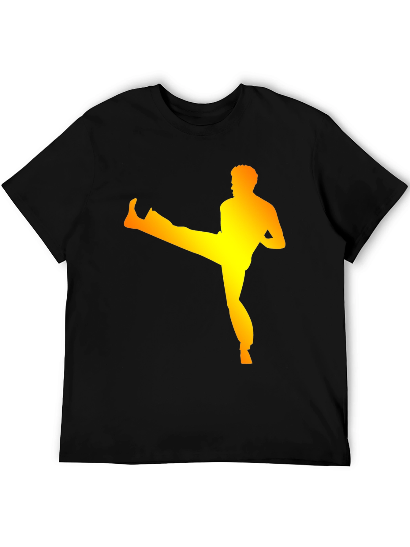 Karate Kick Graphic T-Shirt - Black
