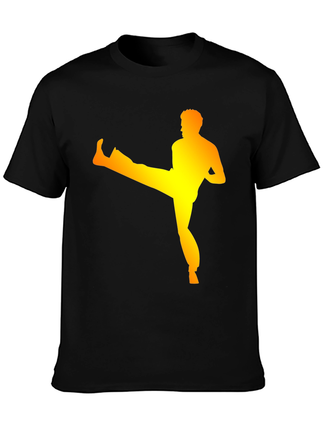 Karate Kick Graphic T-Shirt - Black