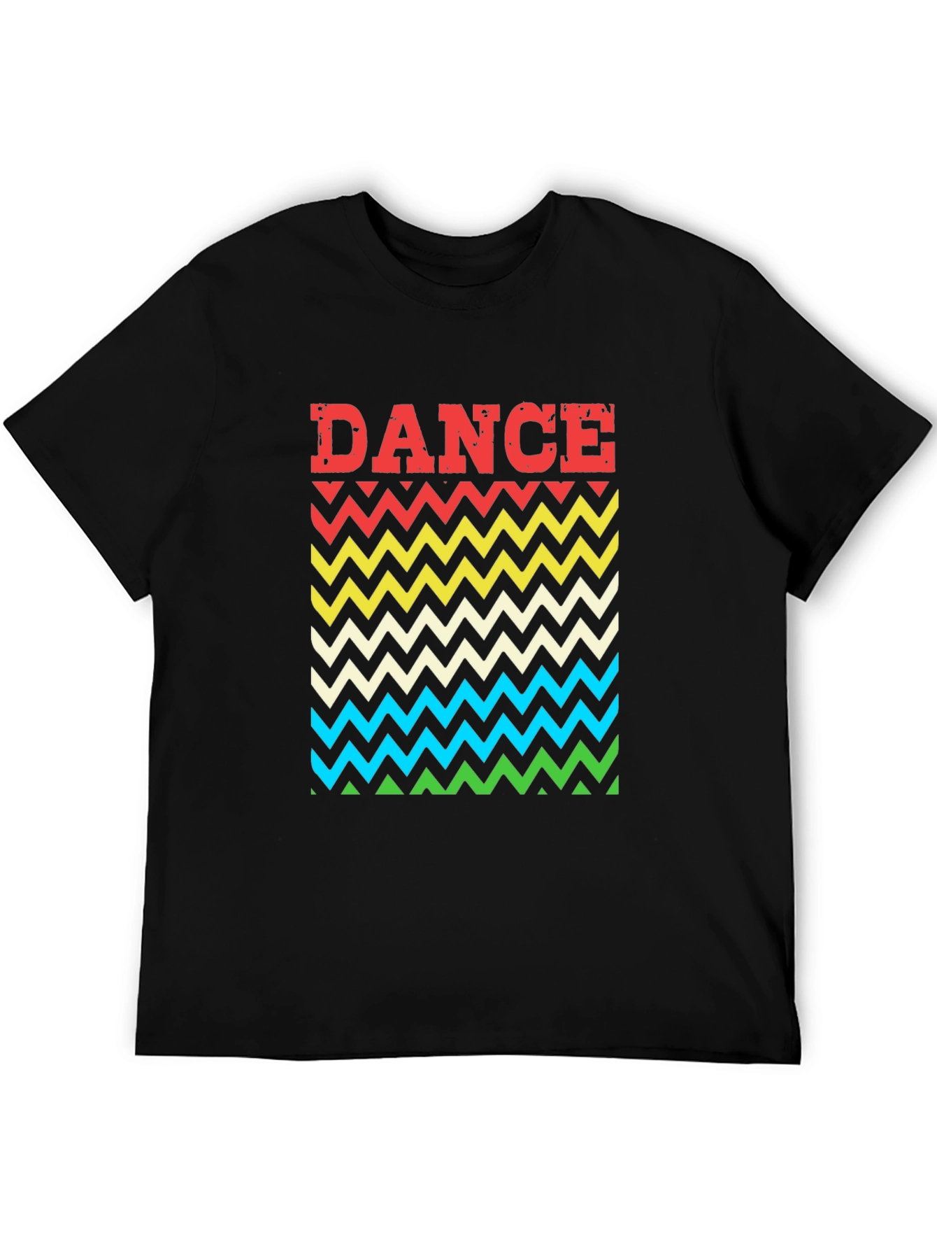 Retro Dance Chevron T-Shirt - Black