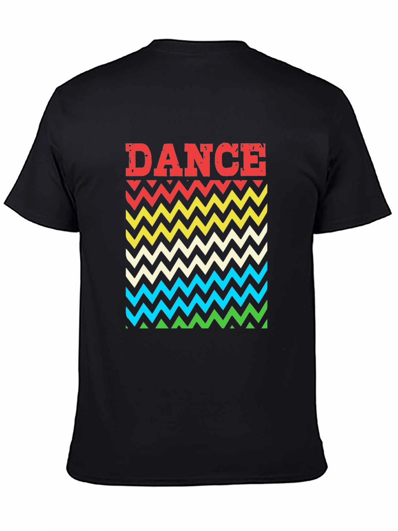 Retro Dance Chevron T-Shirt - Black