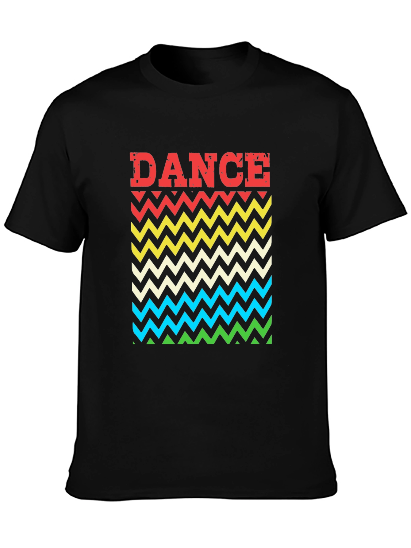 Retro Dance Chevron T-Shirt - Black