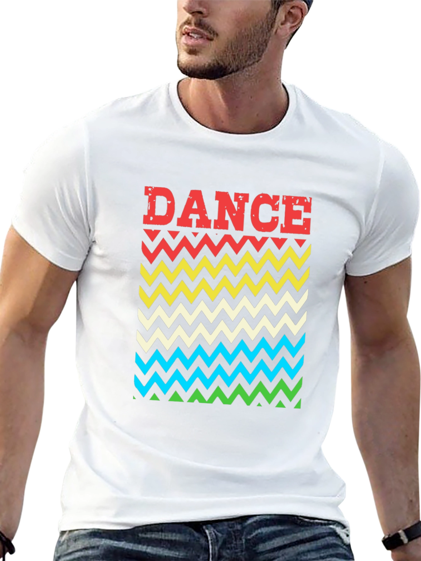 Retro Dance Chevron T-Shirt - Black