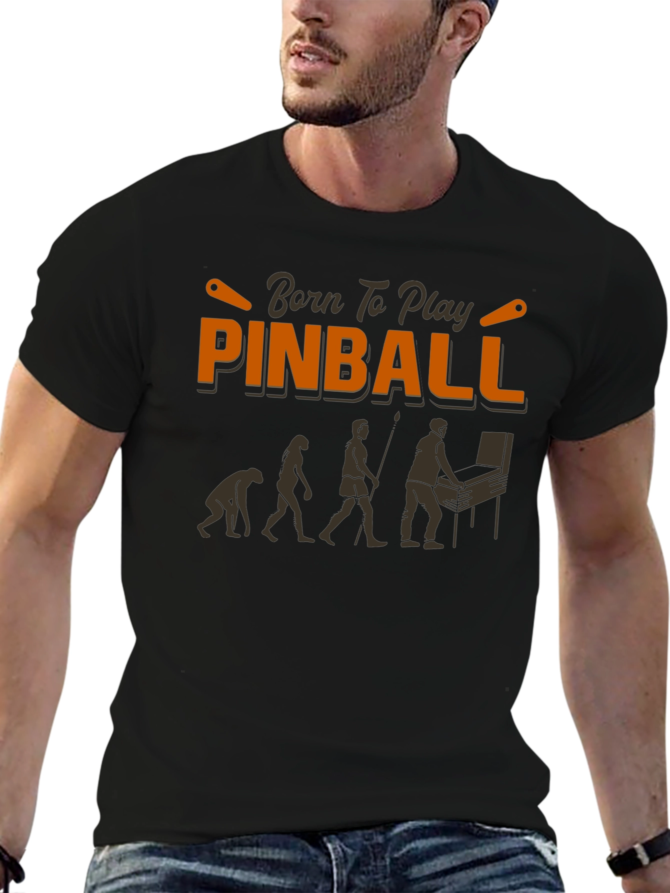 Born to Play Pinball Graphic T-Shirt