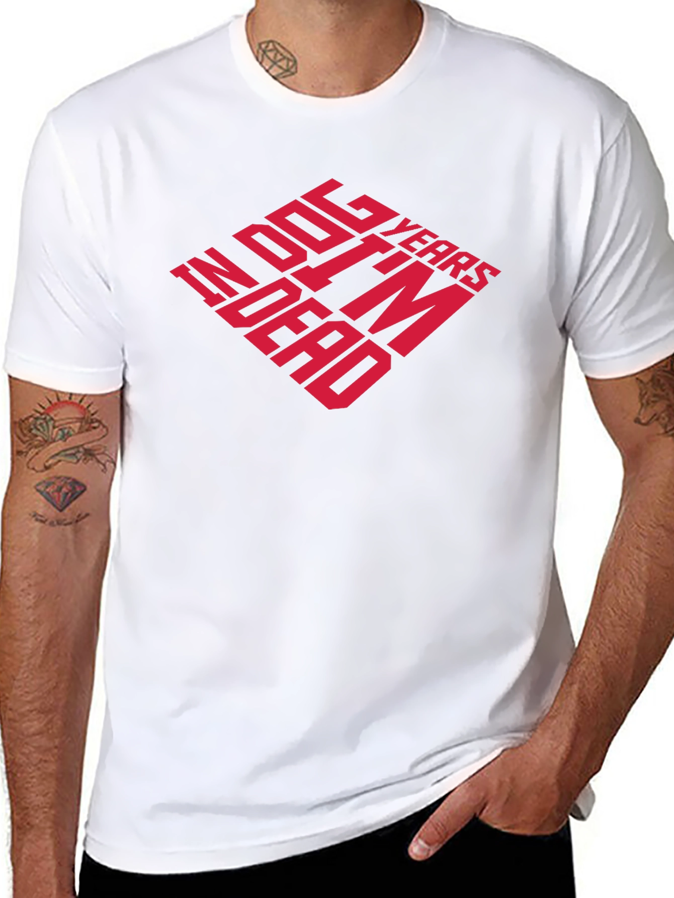 Dog Years Im Dead Funny Graphic T-Shirt