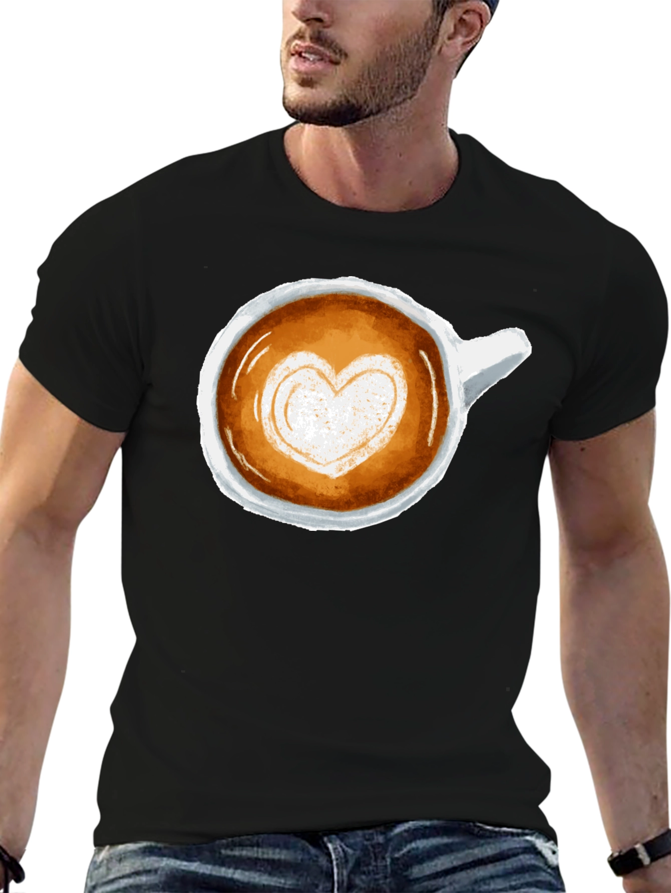 Latte Art Heart Tee - Coffee Lovers T-Shirt