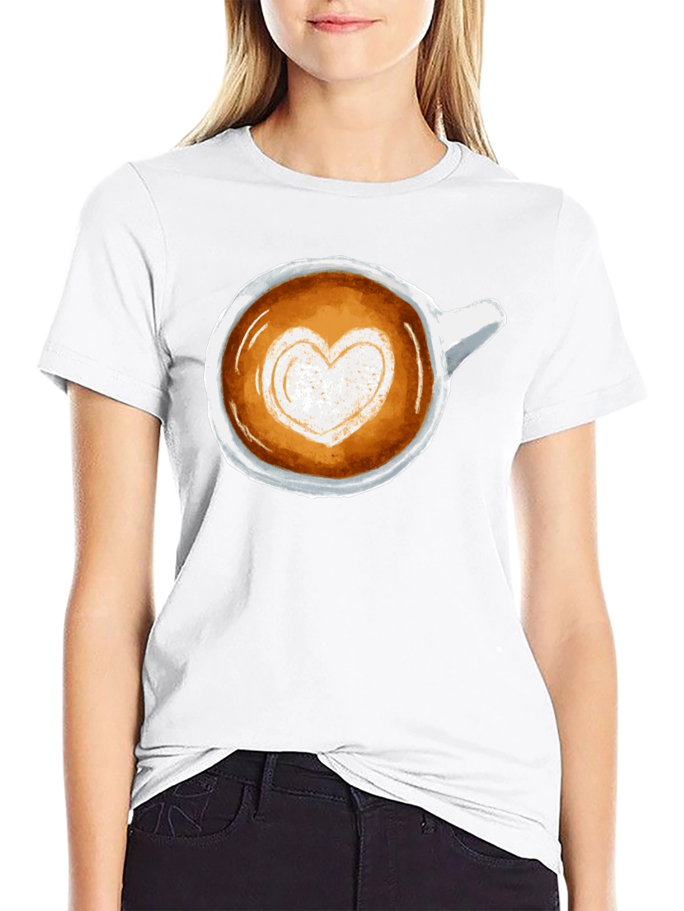 Latte Art Heart Tee - Coffee Lovers T-Shirt