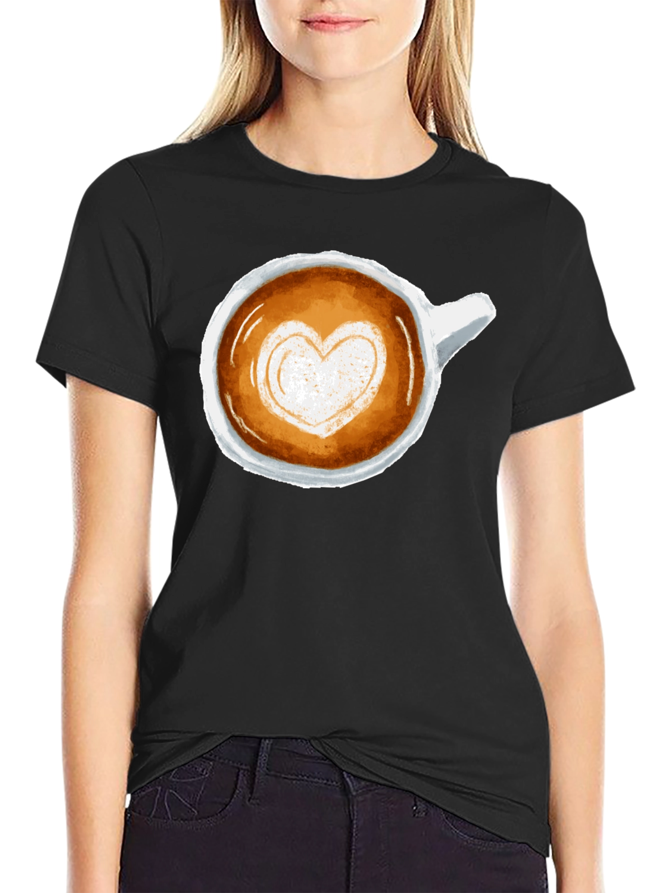 Latte Art Heart Tee - Coffee Lovers T-Shirt