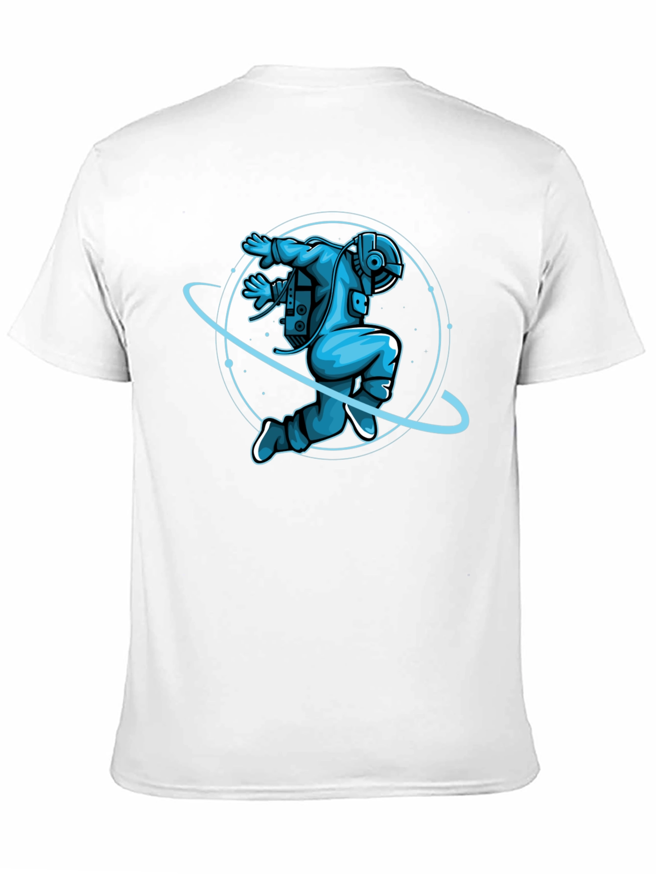 Astronaut Graphic T-Shirt - Black Crew Neck