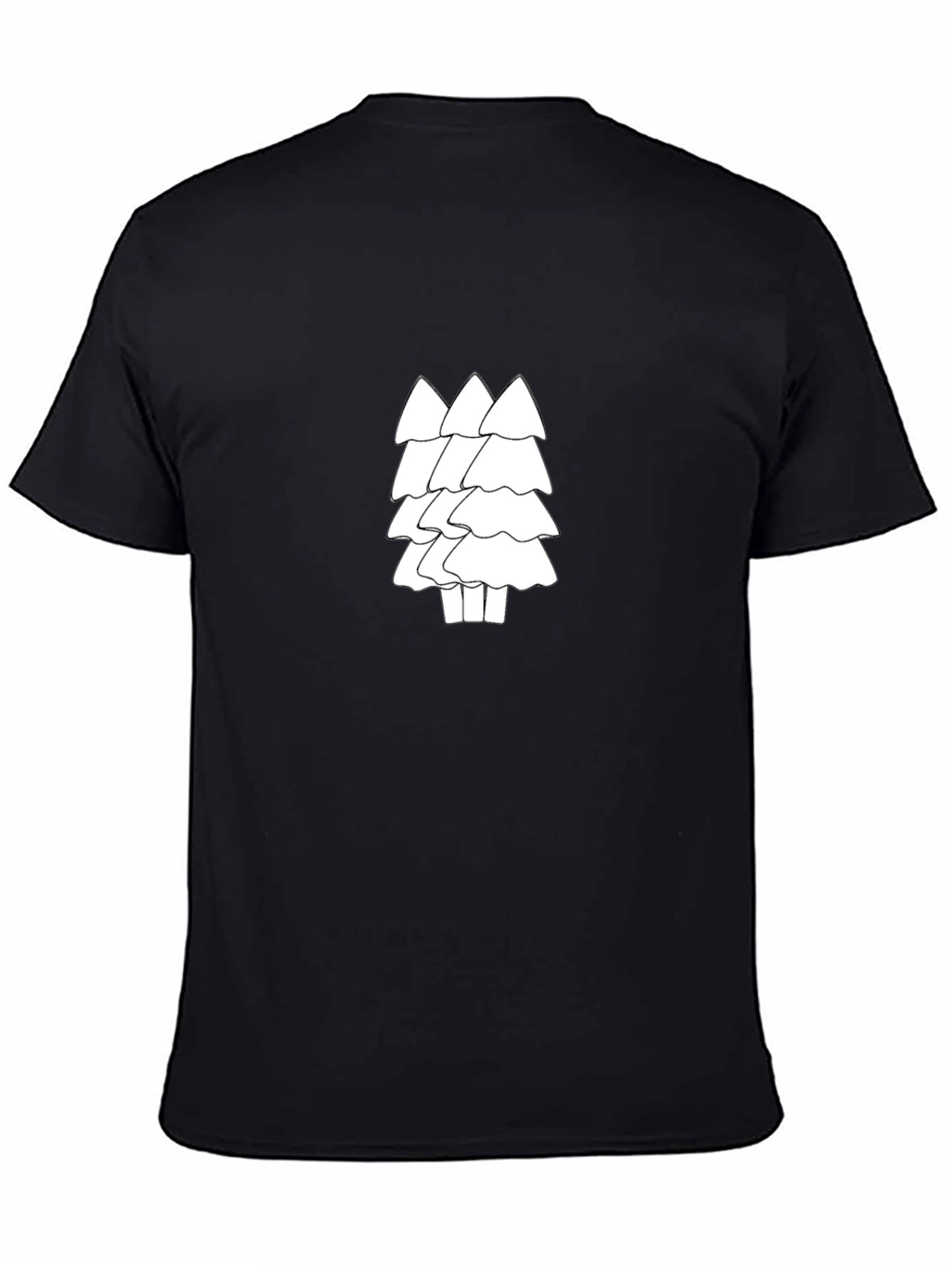 Modern Trees Black T-Shirt