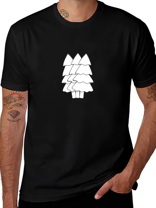 Modern Trees Black T-Shirt