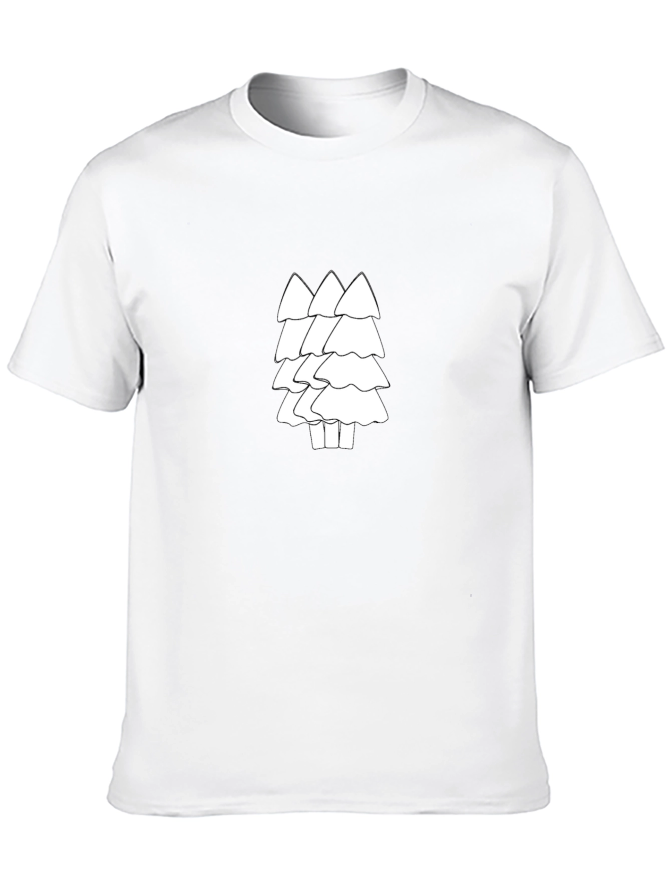 Modern Trees Black T-Shirt