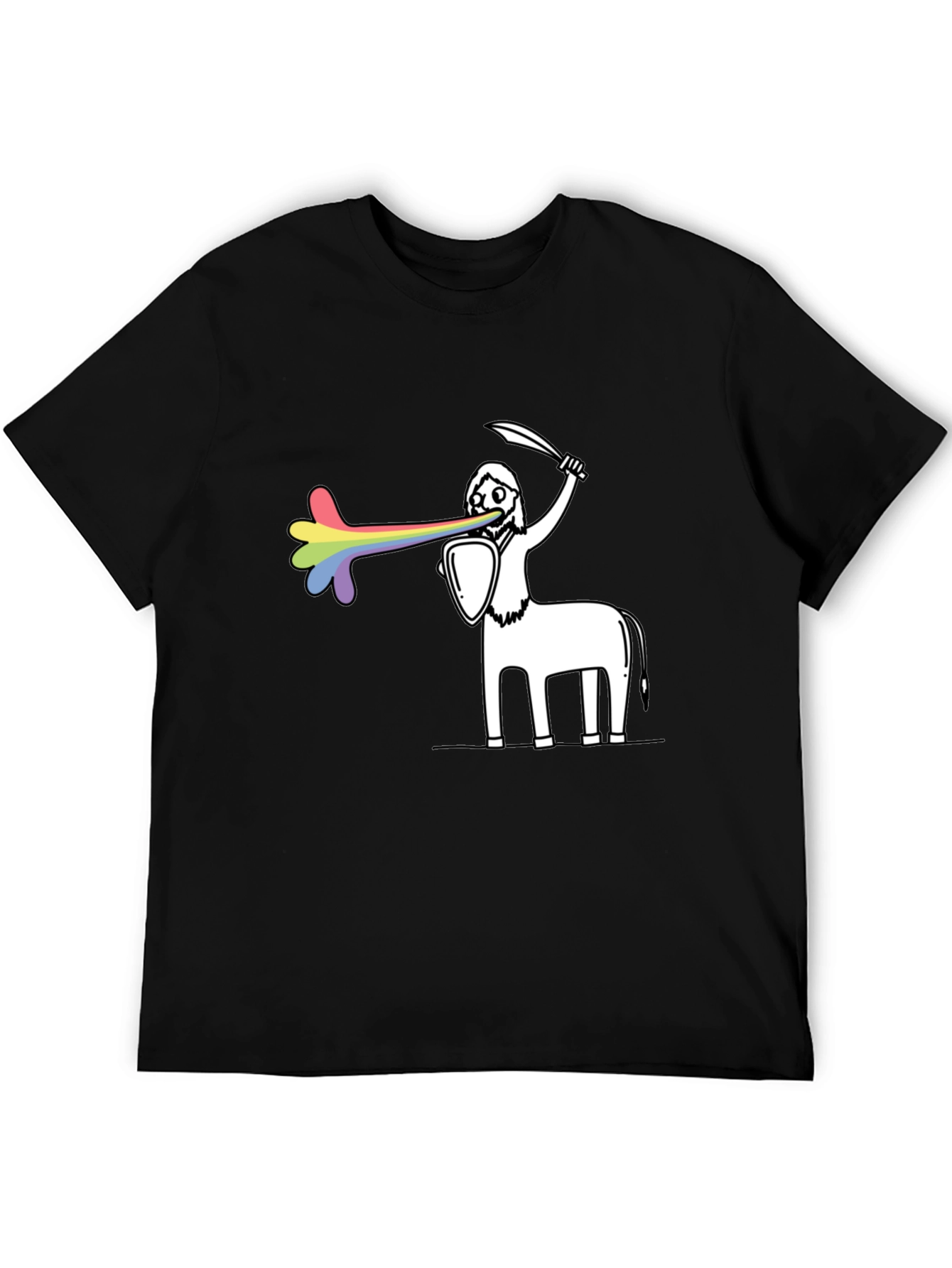 Rainbow Centaur Warrior Graphic Tee